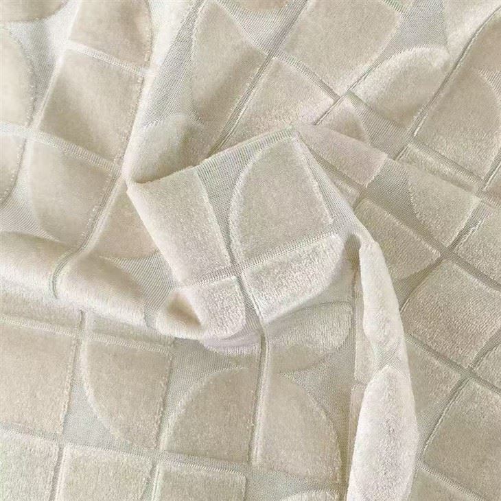 Jacquard Loop Pile áklæðisefni með PVC punktabaki